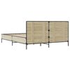vidaXL Estructura cama madera ingeniería metal roble Sonoma 150x200 cm