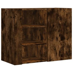 vidaXL Armario de pared madera de ingenier&iacute;a roble ahumado 75x35x60 cm
