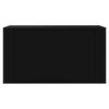 vidaXL Mueble zapatero pared madera contrachapada negro 70x35x38 cm