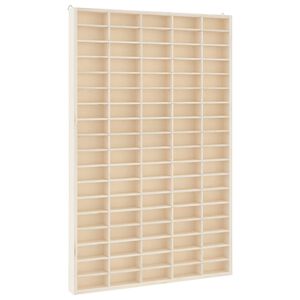 vidaXL Vitrina de madera para coleccionistas con 90 compartimentos 50,5x4,5x79 cm