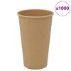 vidaXL Tazas de caf&eacute; de papel 1000 uds 16oz 400ml marr&oacute;n