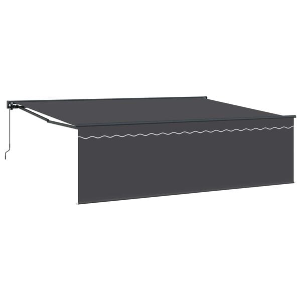 vidaXL Toldo Retr&aacute;ctil Antracita 450 x 300 cm Poli&eacute;ster y Aluminio
