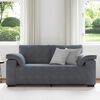vidaXL Sofá Loveseat gris oscuro 140 cm terciopelo