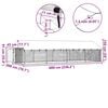 vidaXL Perrera de exterior con tejado 600x200x150 cm