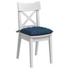vidaXL Cojines para asiento 2 pcs Azul 40 x 40 x 6 cm tela