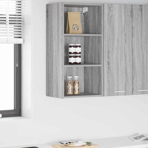 vidaXL Mueble colgante Riga Gris Sonoma 40 x 29,5 x 80 cm
