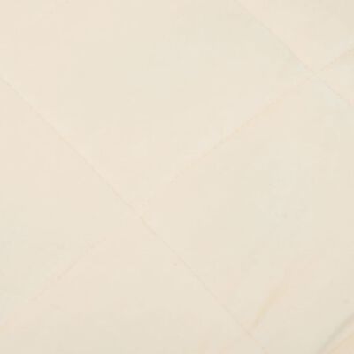 vidaXL Manta con peso tela color crema claro 150x200 cm 11 kg