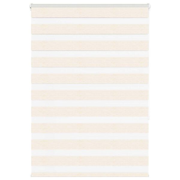 vidaXL Estor cebra beige mármol tejido ancho 95,9 cm poliéster