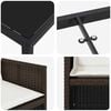 vidaXL Conjunto de Comedor de Jard&iacute;n 5 pcs Marr&oacute;n rat&aacute;n sint&eacute;tico