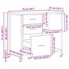 vidaXL Gabinete de oficina con rueda Roble ahumado 76 x 41 x 72 cm