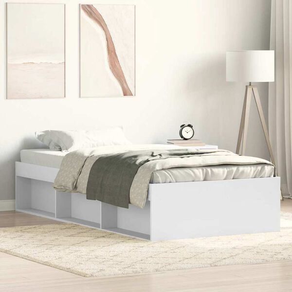 vidaXL Estructura de cama blanca 100x200 cm