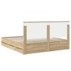 vidaXL Estructura de cama Roble Sonoma 200 x 200 cm Madera Ingenieril