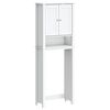 vidaXL Mueble para inodoro BERG madera maciza blanco 60x27x164,5 cm