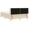 vidaXL Cama tipo Box Spring con colch&oacute;n Crema 200 x 160 cm Poli&eacute;ster
