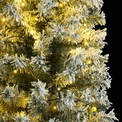 vidaXL Árbol de Navidad estrecho con 300 LED y nieve 270 cm