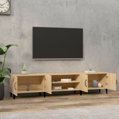 vidaXL Mueble para TV madera contrachapada roble Sonoma 180x31,5x40 cm