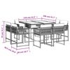vidaXL Set comedor para jard&iacute;n 9 pzas y cojines rat&aacute;n sint&eacute;tico marr&oacute;n