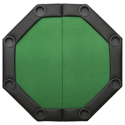 vidaXL Mesa de póquer plegable para 8 jugadores verde 108x108x75 cm