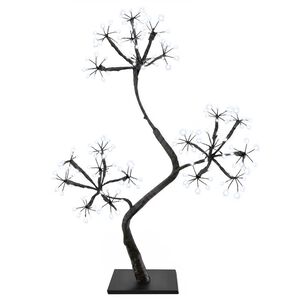 vidaXL &Aacute;rbol de Navidad LED en forma de S 2 uds. Negro 18 x 18 x 45 cm