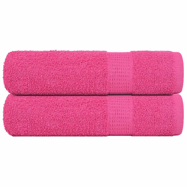 vidaXL Toallas de ducha FROGN 2 uds rosa 70x140 cm 360 g/m&sup2;