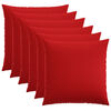 vidaXL Funda de almohada 6 uds. HEERLEN Rojo 55 x 55 cm Tela