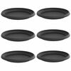 vidaXL Bandeja Redonda para Flores 6 uds. Negro &Oslash; 21,5 x 2,5 cm