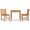 vidaXL Conjunto de comedor de jard&iacute;n de 3 piezas 80x80 cm de madera maciza de teca