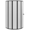 vidaXL Mampara de ducha Negro 168 x 140 cm Aluminio