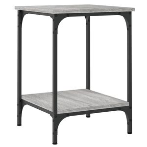 vidaXL Mesa de centro madera de ingenier&iacute;a gris Sonoma 40x40x55 cm