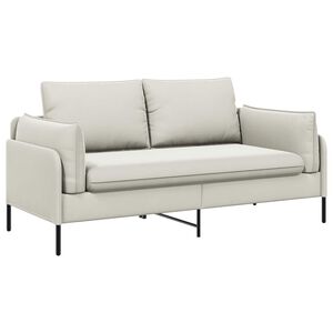 vidaXL Sof&aacute; de 2 Plazas 2 plaza Crema 188 x 81 x 89 cm Terciopelo