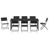 vidaXL Conjunto de Comedor de Jard&iacute;n 9 pcs Negro