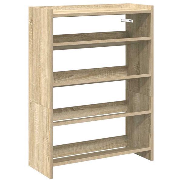 vidaXL Mueble zapatero madera contrachapada roble sonoma 60x25x81 cm