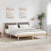 vidaXL Estructura de cama Taup&eacute; 180 x 200 cm Madera de pino macizo