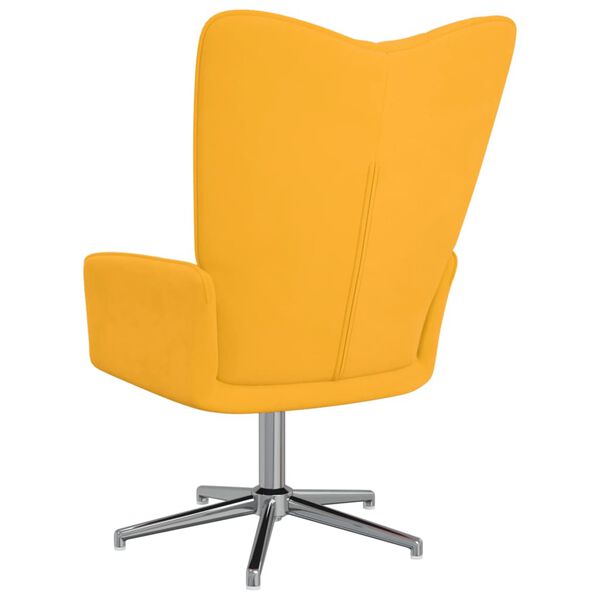 vidaXL Sill&oacute;n de relax de terciopelo amarillo mostaza