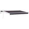 vidaXL Toldo manual retr&aacute;ctil con LEDs Antracita y Blanco 2,5 x 2 m