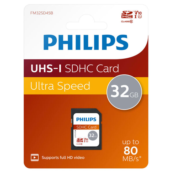Philips Tarjeta de memoria SDHC 32GB UHS-I U1 V10