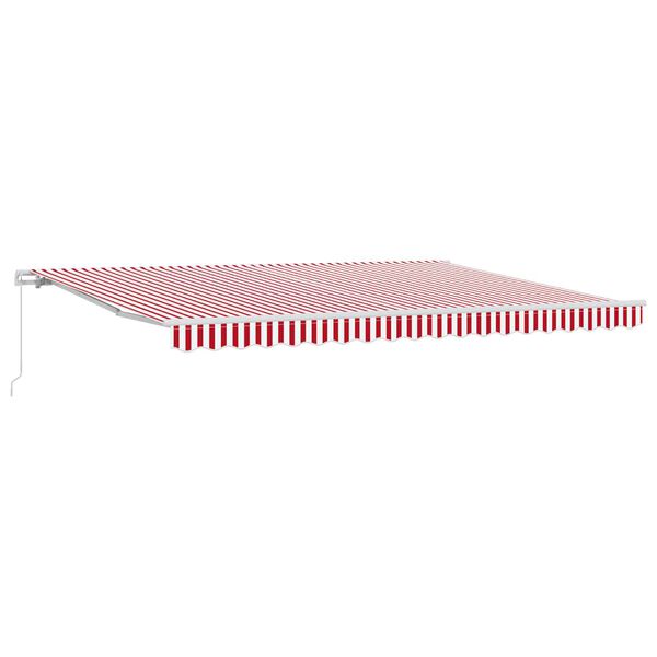 vidaXL Toldo Retráctil red and white 450 x 300 cm tela