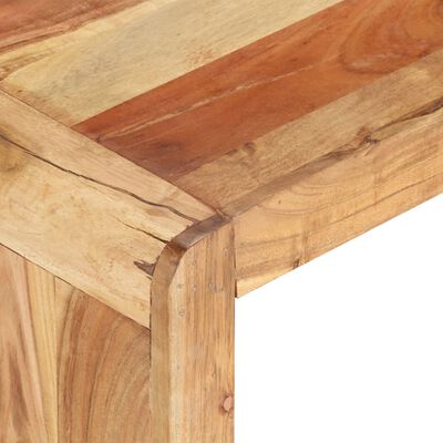 vidaXL Mesa de centro de madera maciza de acacia 110x63x35 cm