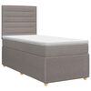 vidaXL Cama box spring con colch&oacute;n con cabecera Topo 90 x 190 cm Tela