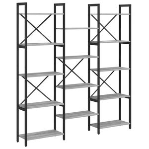 vidaXL Estante de libros Gris sonoma 156 x 25 x 167 cm