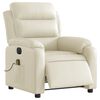 vidaXL Sill&oacute;n de masaje reclinable el&eacute;ctrico cuero sint&eacute;tico crema