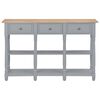 vidaXL Mesa consola de MDF gris 120x30x76 cm