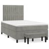 vidaXL Cama box spring con colch&oacute;n terciopelo gris claro 120x190 cm