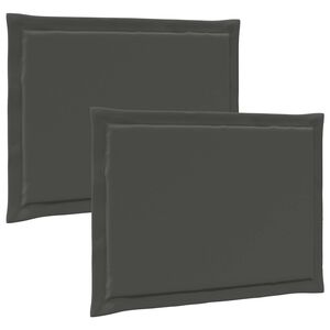vidaXL Cojines para asiento 2 uds. Poli&eacute;ster Gris antracita