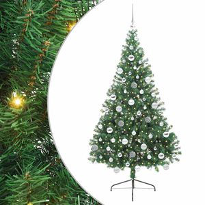 vidaXL &Aacute;rbol de Navidad Artificial Preiluminado Verde 180 cm PVC