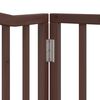 vidaXL Puerta de perros plegable 8 paneles madera álamo marrón 640 cm