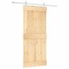vidaXL Puerta corredera con herrajes madera maciza de pino 90x210 cm