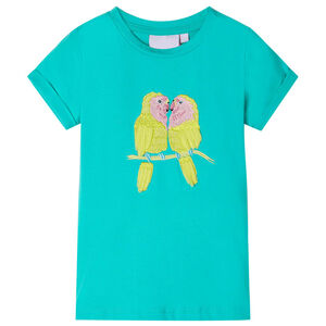 Camiseta infantil verde menta 116