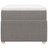 vidaXL Cama box spring con colch&oacute;n tela gris taupe 90x190 cm