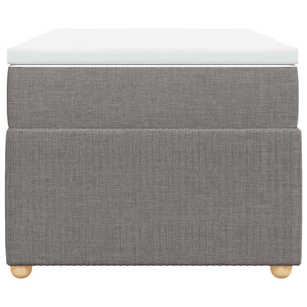 vidaXL Cama box spring con colch&oacute;n tela gris taupe 90x190 cm